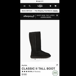 Tall black authentic UGGs